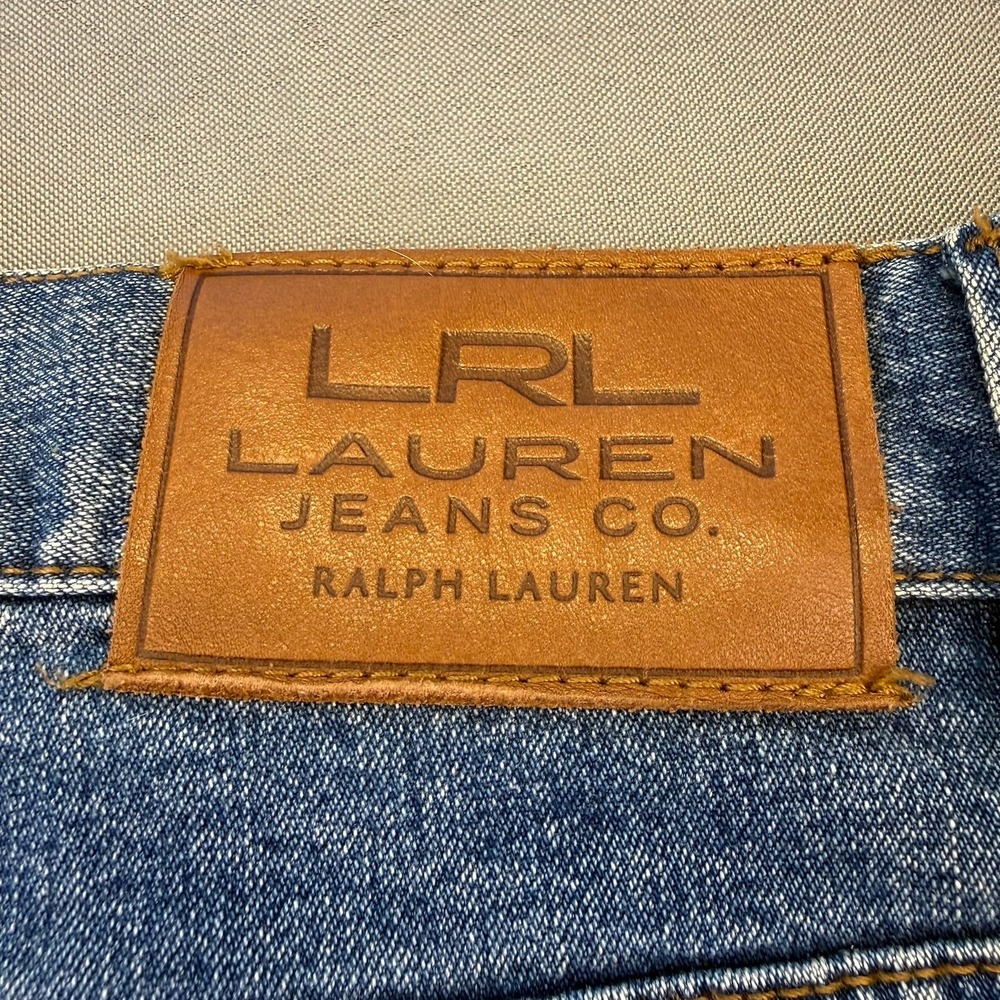 Lauren Ralph Lauren Jeans Co Womens 8 Classic Straight Blue Denim Stretch Pants - Picture 4 of 10